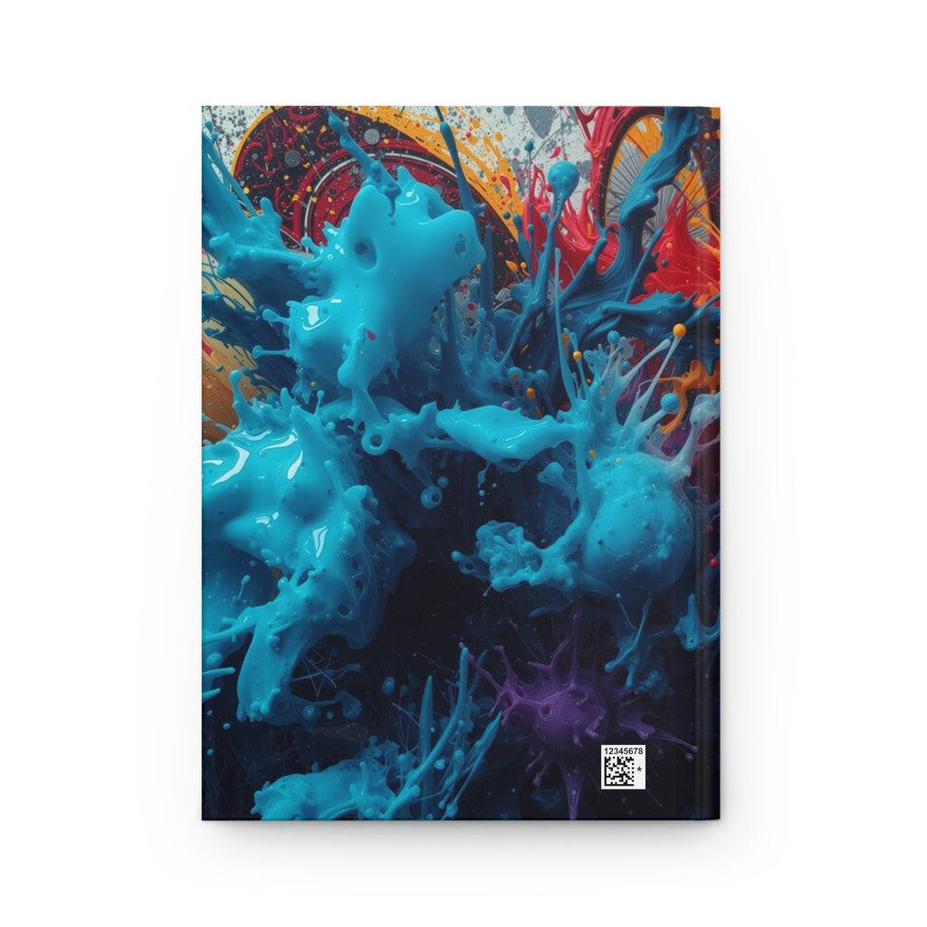 Crimsonspark hardcover journal by Scattercrate — ember graffiti wall art, crimson spark over dark ground