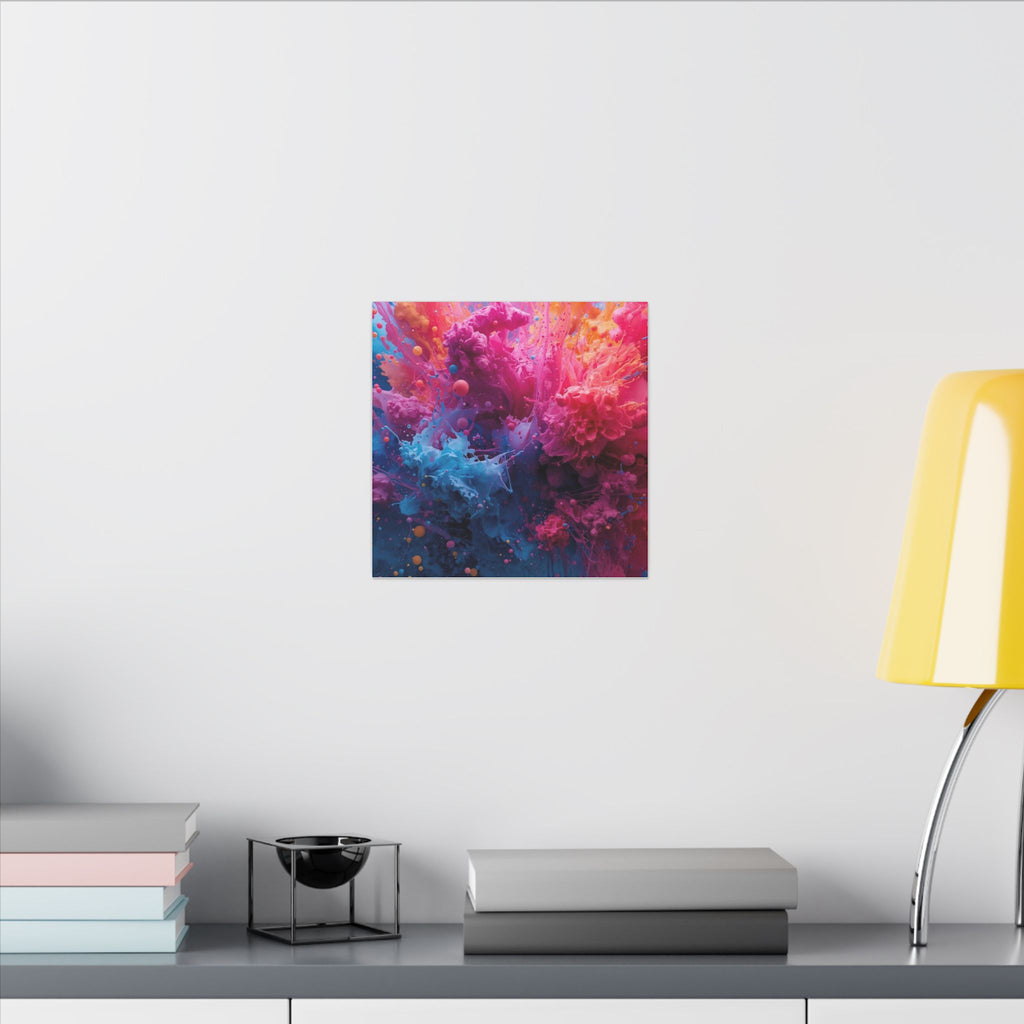 Coralchasm Canvas Print — Teal & Coral Abstract Wall Art