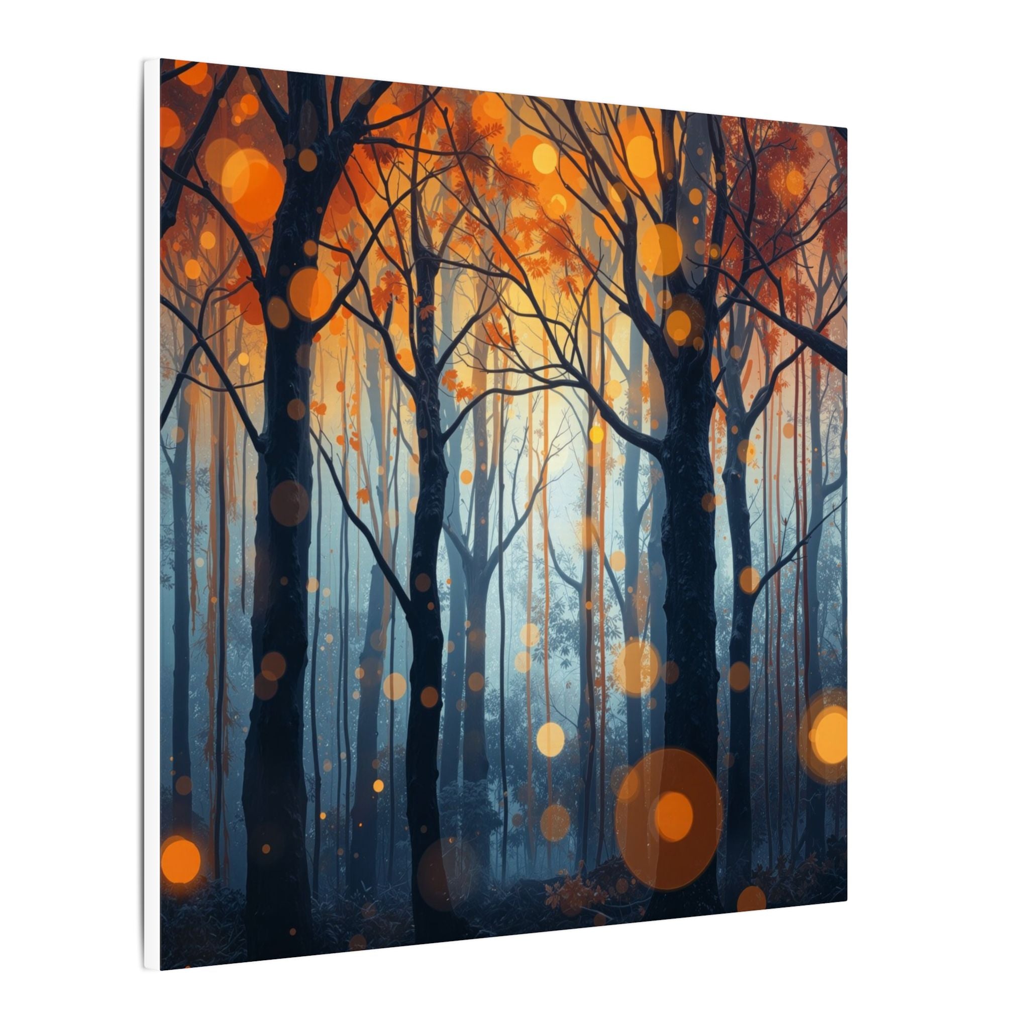 GLOW FOREST — Ethereal Luminous Forest Framed Canvas Wall Art
