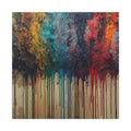 CHROMAFALL full-spectrum paint drop canvas wall art by Scattercrate — bold maximalist color explosion