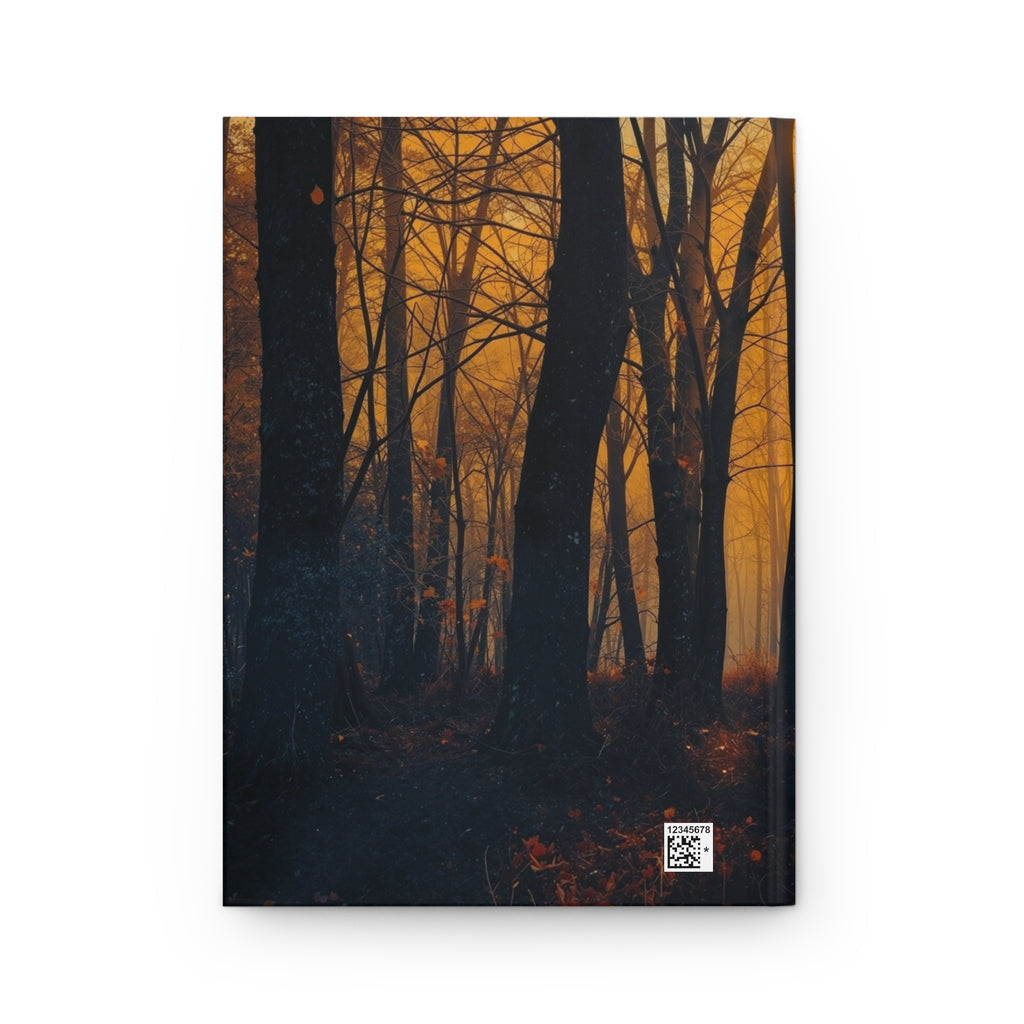 GOLDFALL golden dusk hardcover art journal by Scattercrate — golden moody forest notebook