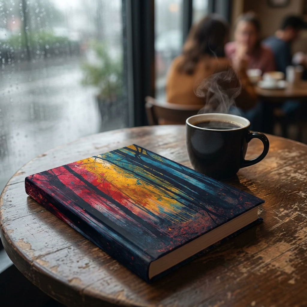 FAUVE abstract forest hardcover art journal by Scattercrate — vivid moody forest notebook