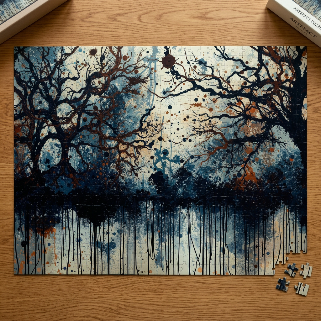 DEWBURST — Abstract Powder Splatter Art Puzzle