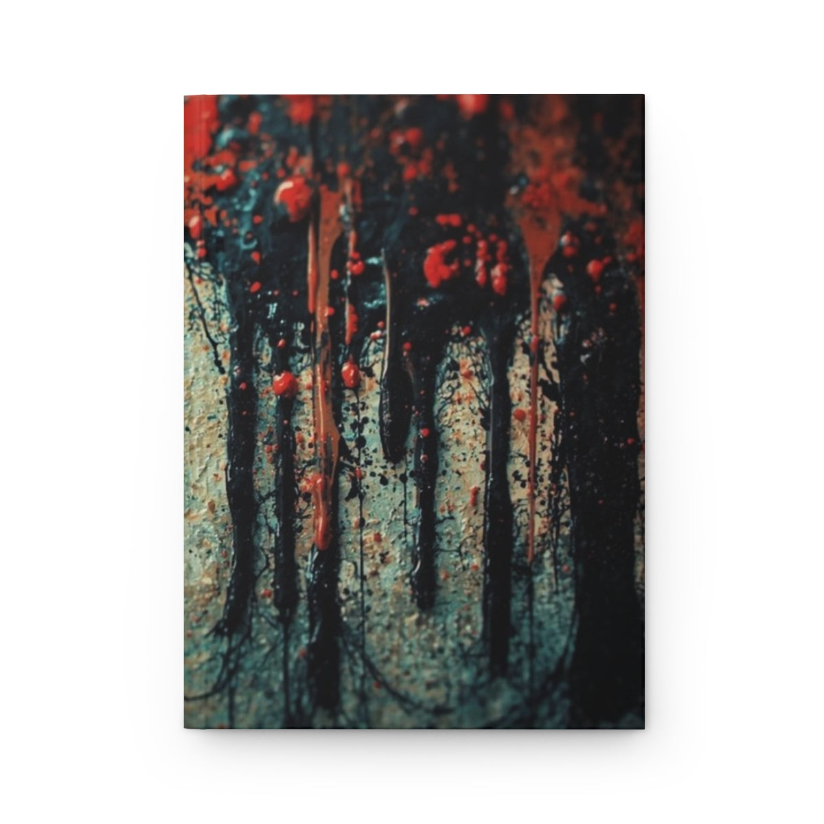 Amber Rift ink-forest hardcover journal by Scattercrate — warm amber forest art notebook