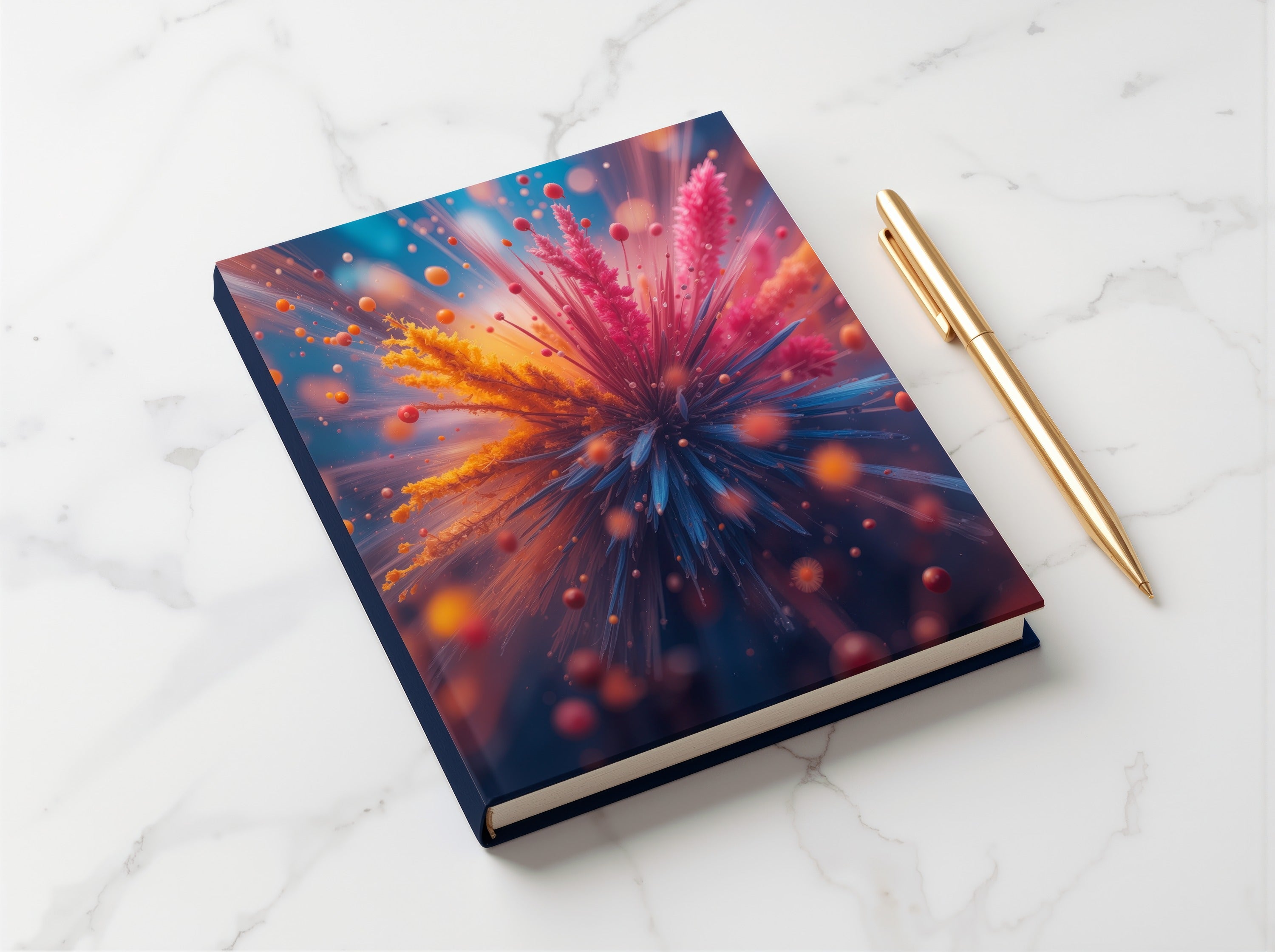 Nova Burst hardcover art journal by Scattercrate — vibrant abstract notebook, creative gift
