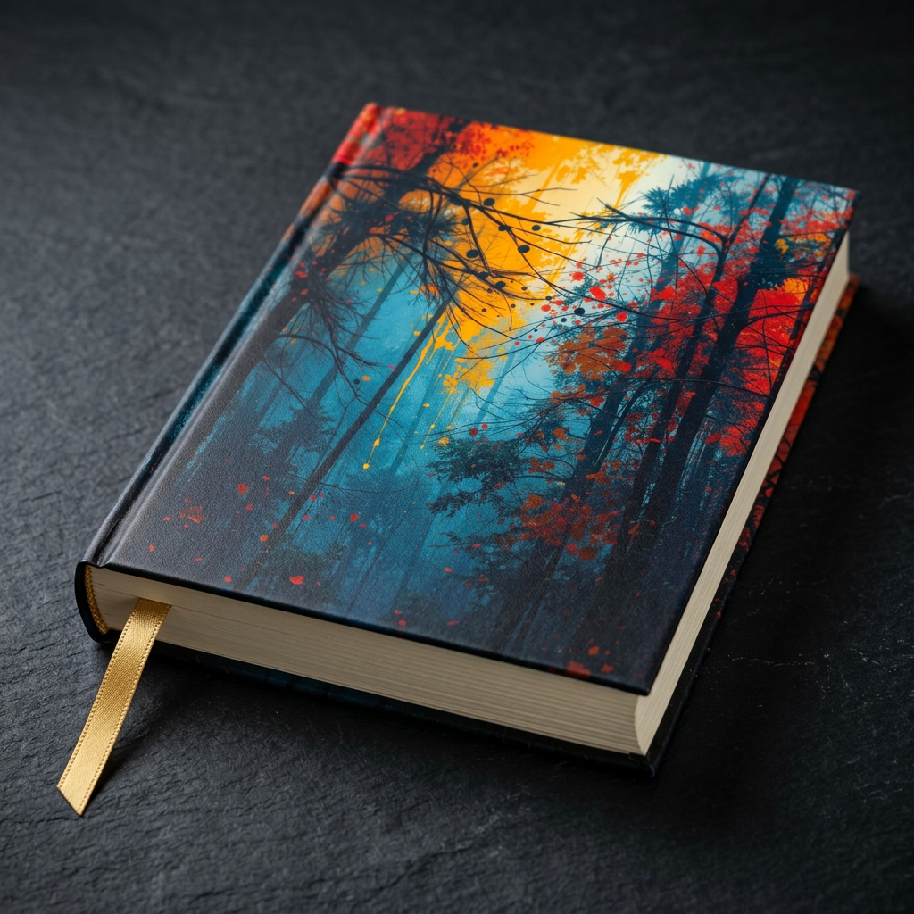 MISTBLOOM — Abstract Powder Splatter Hardcover Journal