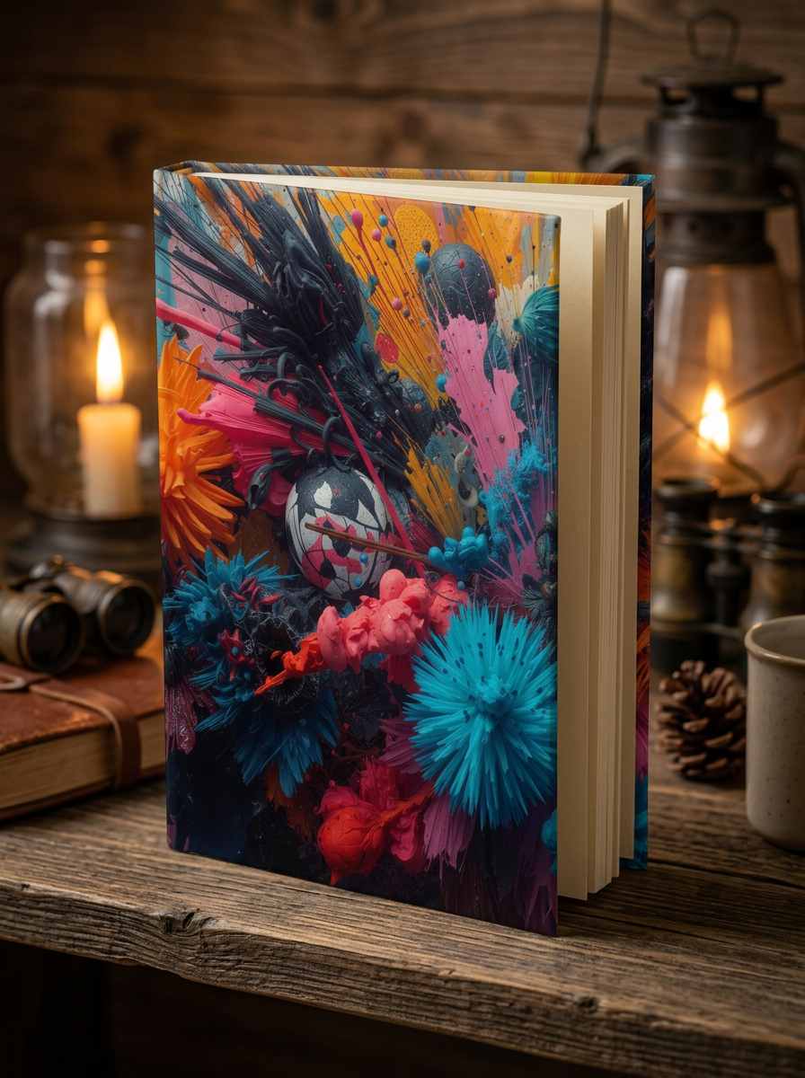 RADIANTBURST Hardcover Journal — Radiant Color Burst Notebook