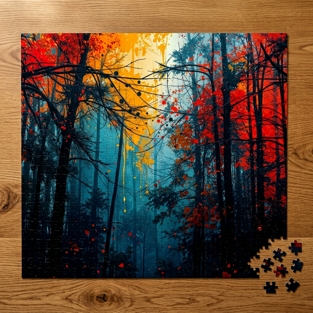 MISTBLOOM — Abstract Powder Splatter Art Puzzle