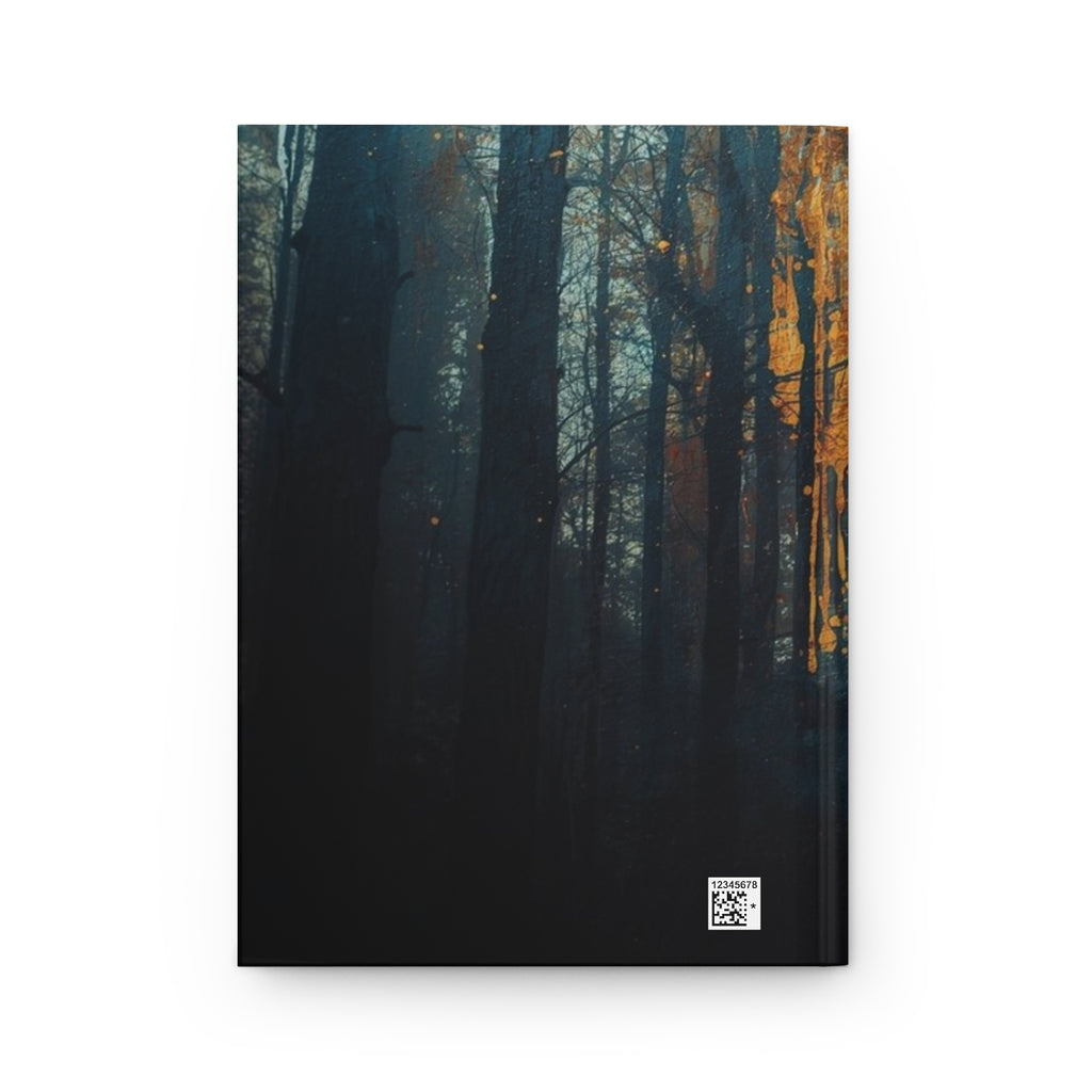 Emerald Cascade ink-forest hardcover journal by Scattercrate — emerald green forest art notebook