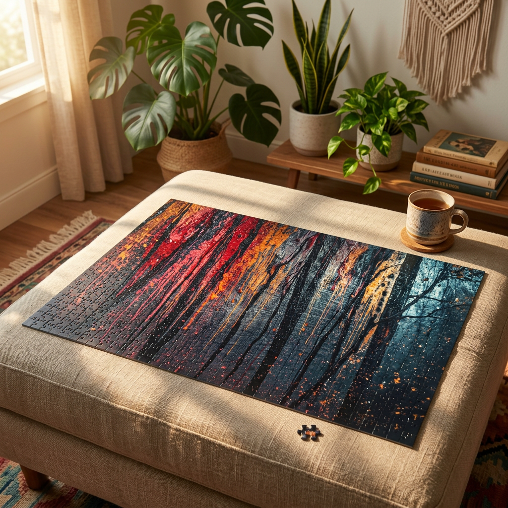 VESPER — Dark Drip Forest Art Puzzle