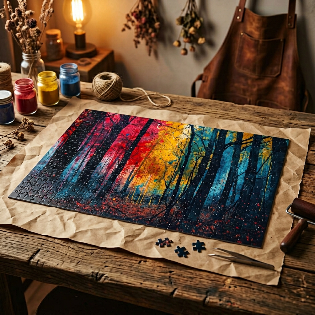 FAUVE — Abstract Forest Art Puzzle