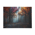 Obsidian Weald 500-piece ink-forest puzzle by Scattercrate — dark obsidian forest art jigsaw gift