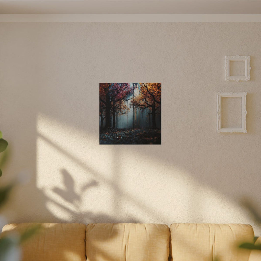 Obsidian Weald abstract ink-forest canvas print by Scattercrate — dark obsidian forest wall art