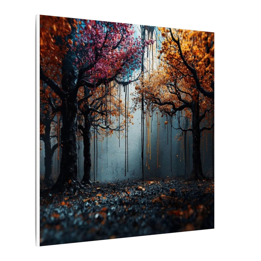 Obsidian Weald abstract ink-forest canvas print by Scattercrate — dark obsidian forest wall art