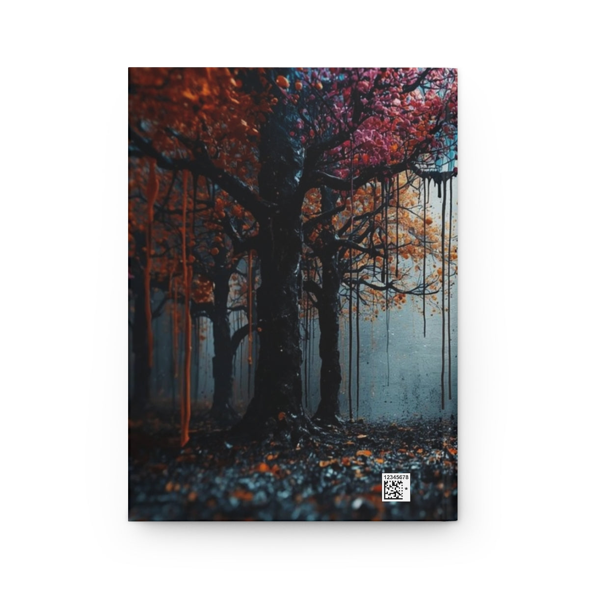 Obsidian Weald ink-forest hardcover journal by Scattercrate — dark obsidian forest art notebook