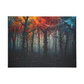 Phantom Grove 500-piece ink-forest puzzle by Scattercrate — moody dark forest art jigsaw gift