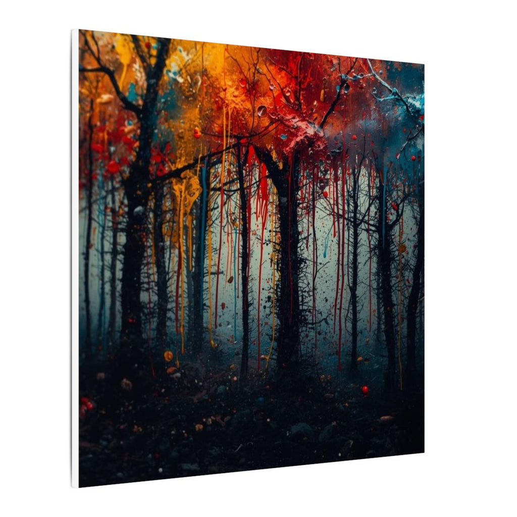 Phantom Grove abstract ink-forest canvas print by Scattercrate — moody dark forest wall art
