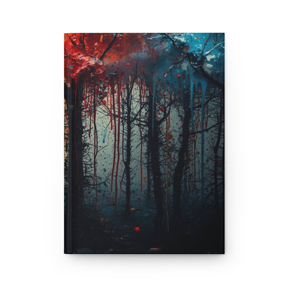 Phantom Grove ink-forest hardcover journal by Scattercrate — moody dark forest art notebook