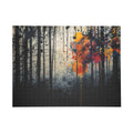 Veil of Resin 500-piece ink-forest puzzle by Scattercrate — moody dark forest art jigsaw gift
