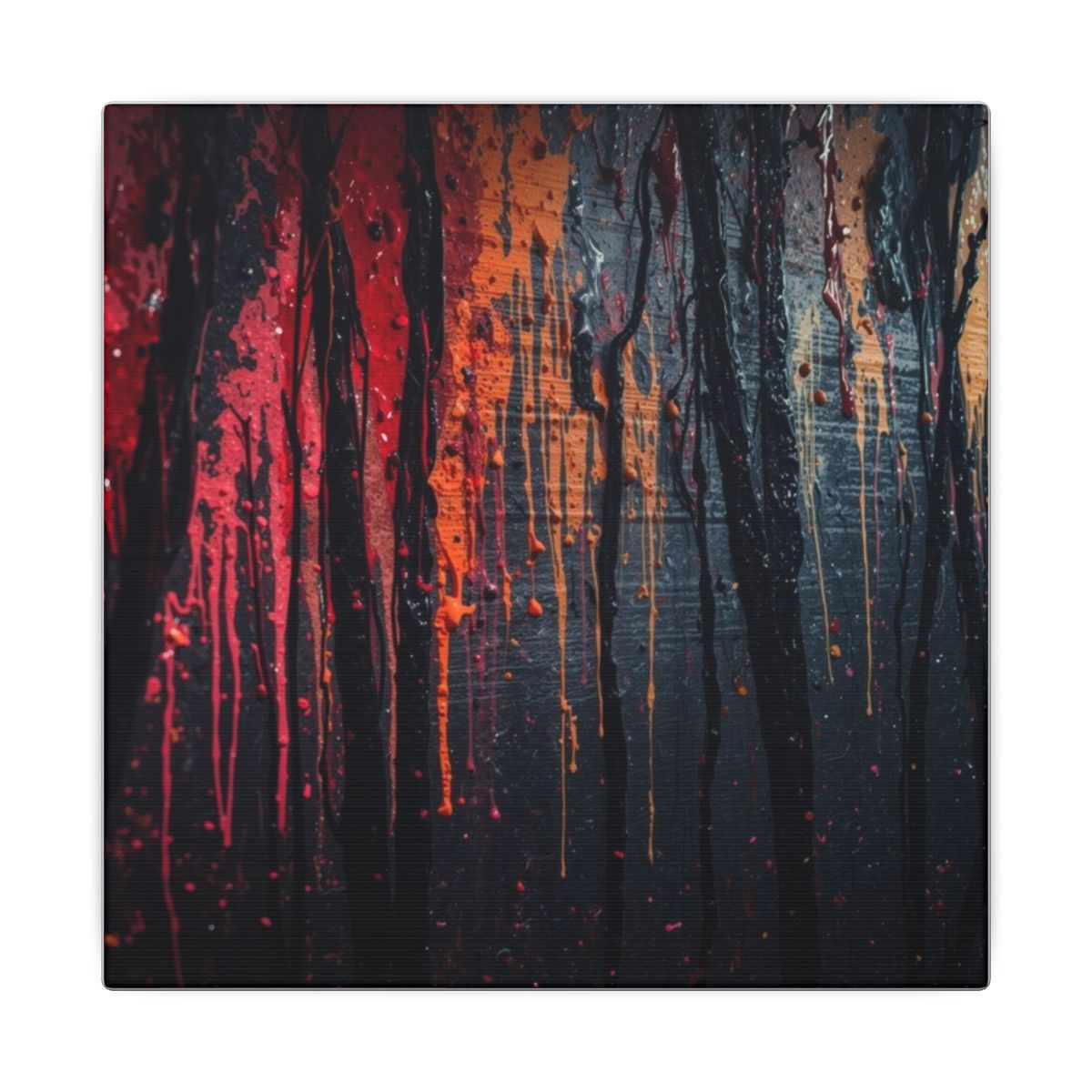 VESPER abstract ink-forest framed canvas wall art by Scattercrate — twilight moody forest decor