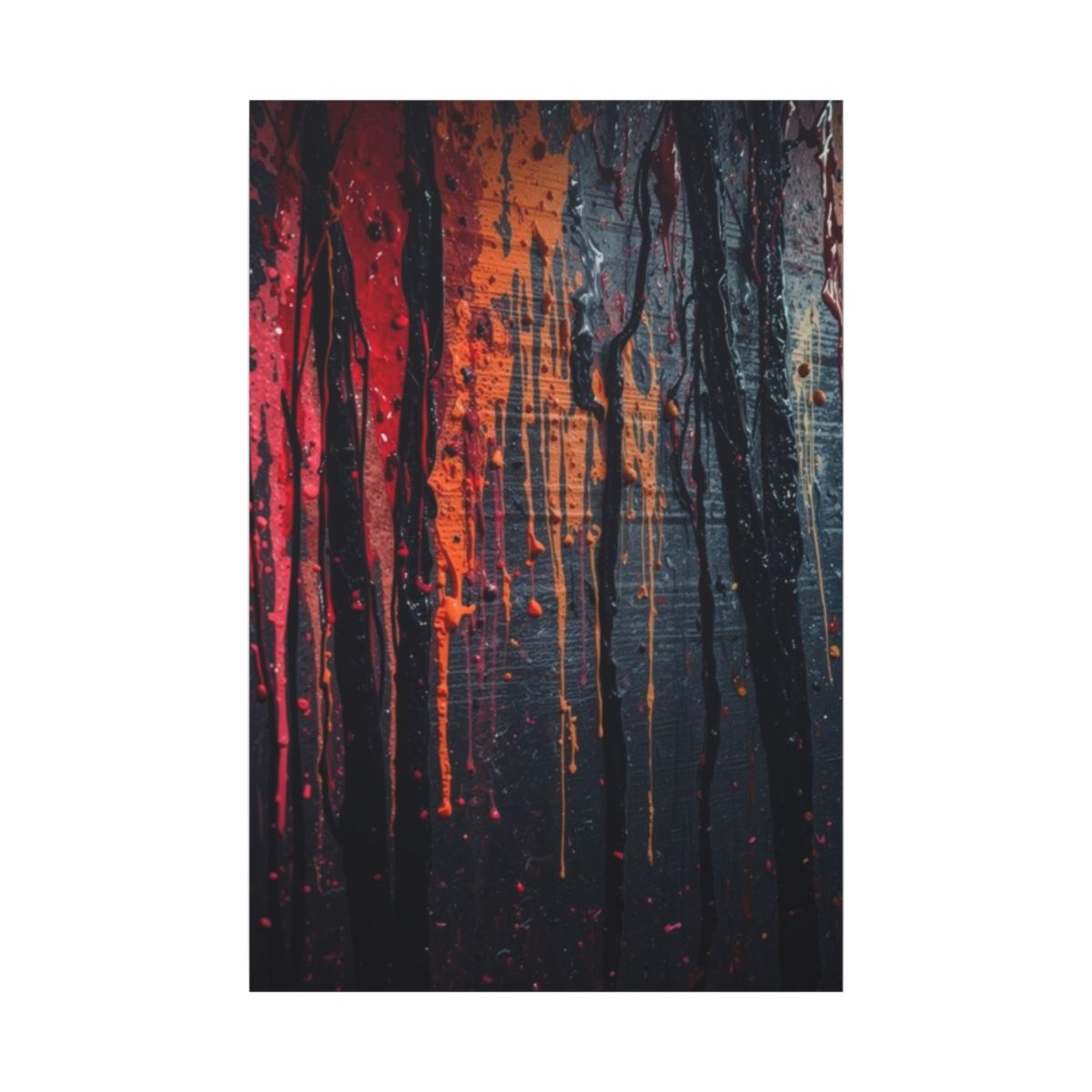 VESPER abstract ink-forest framed canvas wall art by Scattercrate — twilight moody forest decor