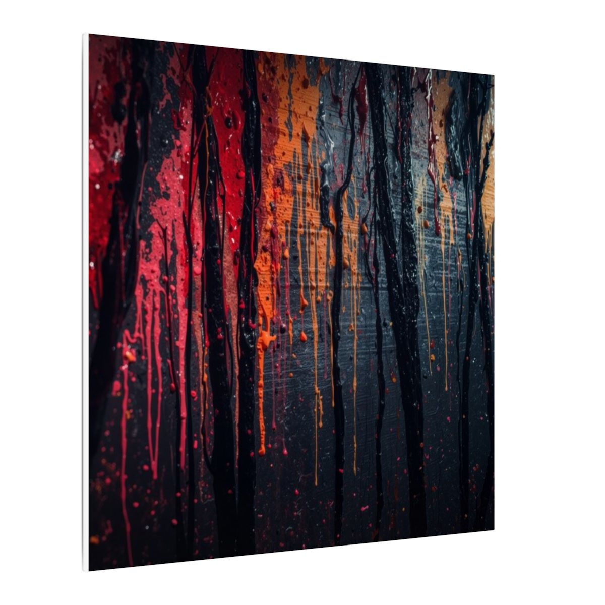 VESPER abstract ink-forest framed canvas wall art by Scattercrate — twilight moody forest decor
