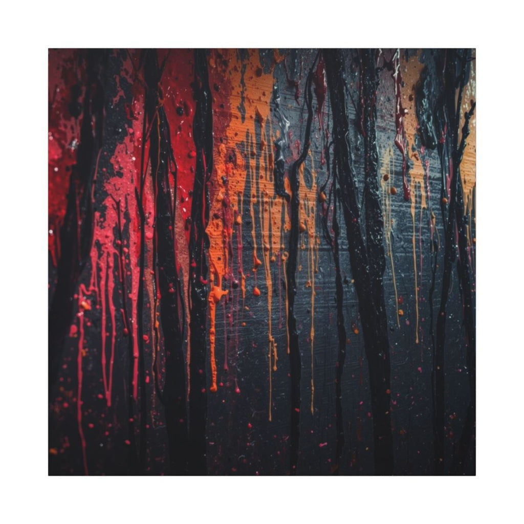 VESPER abstract ink-forest framed canvas wall art by Scattercrate — twilight moody forest decor